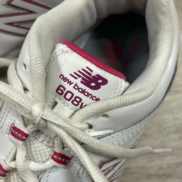 New Balance WX608V4P Cross Trainer Sneakers in White and Hot Barbie Pink / 7.5 - Picture 9 of 11